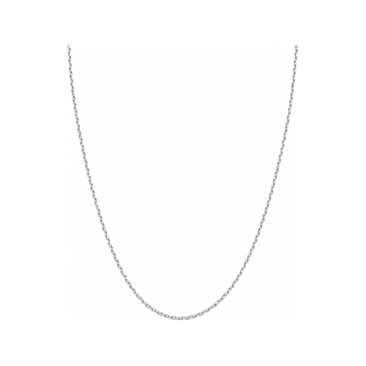 Cadena Oro Blanco 14k Eslabón Fino