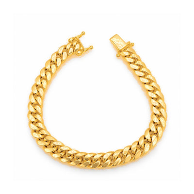 8mm Manilla Cubana Oro 10k