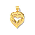 Dije Corazón Oro 10k Doble Diamantado Calado