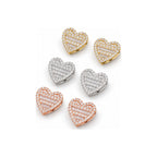 Aretes Corazón Baguette Tornillo Moissanite S925