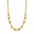 Cadena Oro 14k Doble Hilera con Eslabones Ovalados