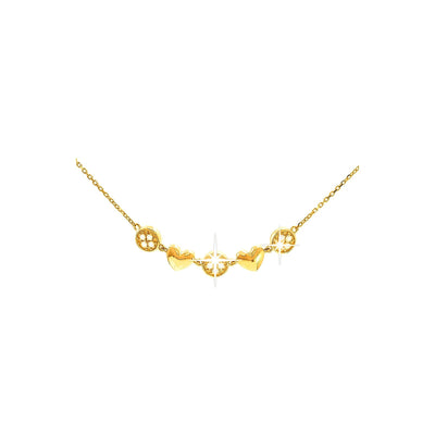 Collar Oro 14k Corazón Pavé con Diamantes Naturales