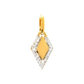 7x17mm Dije Oro 14k Pavé con Diamantes Naturales