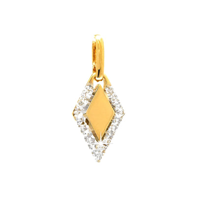 7x17mm Dije Oro 14k Pavé con Diamantes Naturales