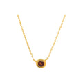 5mm Collar Oro 14k Redondos con Granate