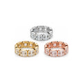 Anillo Eternity Moissanite Emerald Cut S925