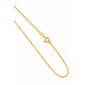 Cadena Fina Eslabón Cable Rectangular Diamantado Oro 10k