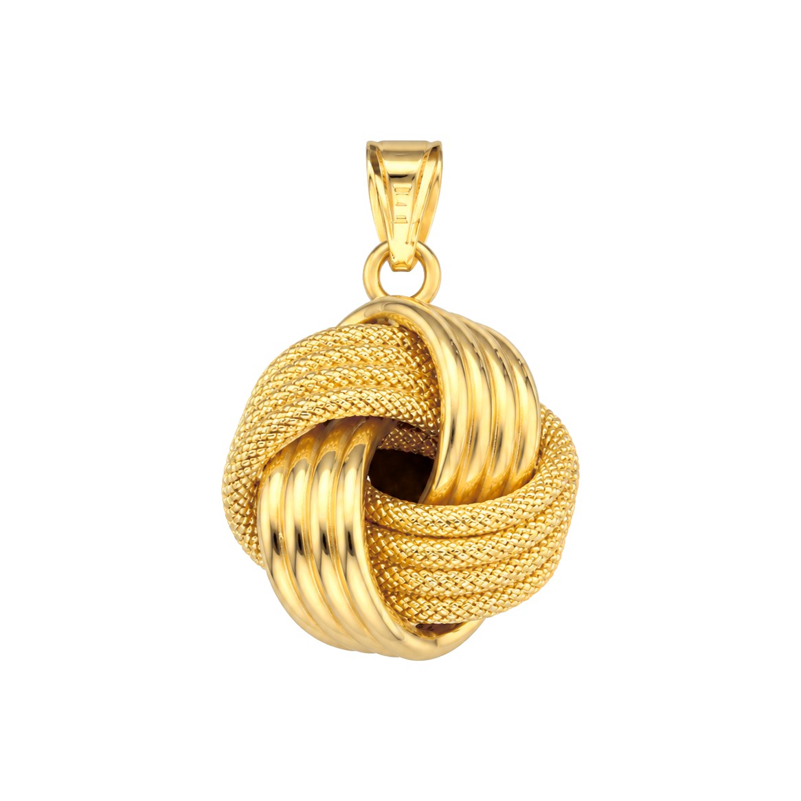 Dije Nudo Oro 10k Doble Textura