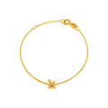 Brazalete de Dama Oro 14k Inicial con Diamantes Naturales