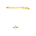 8mm Brazalete de Dama Oro 14k Estrella Pavé con Diamantes Naturales