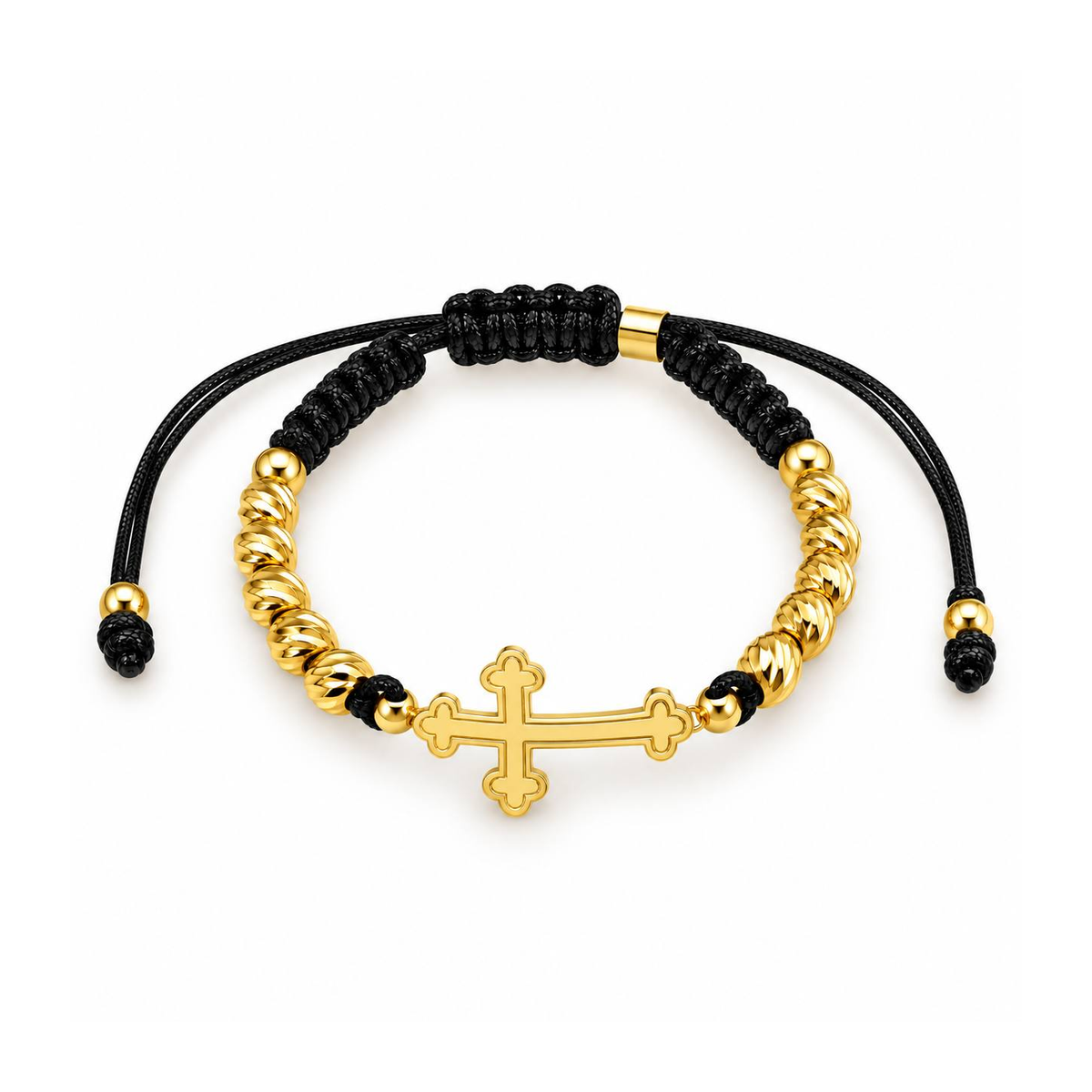 Manilla Ajustable Cruz Oro 14k