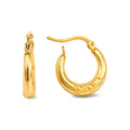 Aretes de Dama Oro 10k Aro con Infinito Grabado