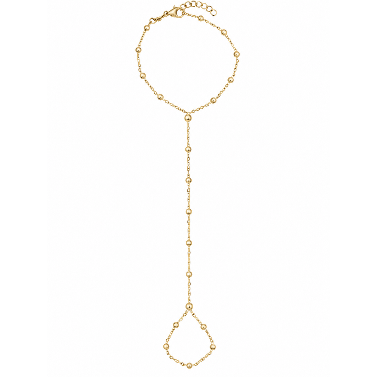Brazalete de Dama Oro 14k de Mano con Bolitas