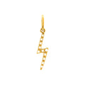 3x18mm Dije Oro 14k Pavé con Diamantes Naturales