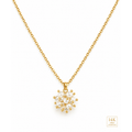 Cadena Oro 14k Dije Racimo de Perlas