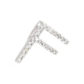 Dije Oro Blanco 14k Inicial con Diamantes Naturales