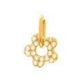 6mm Dije Oro 14k Pavé con Diamantes Naturales