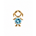 Dije Niña Oro 14k con Agua Marina