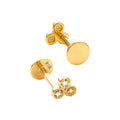 5mm Aretes de Dama Oro 14k Pavé con Diamantes Naturales
