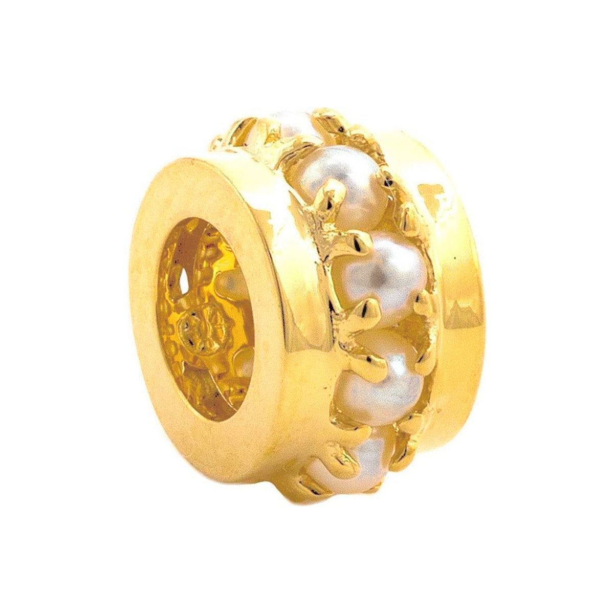 Dije Oro 14k Redondos Gota con Perla