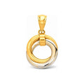 Dije Aros Entrelazados Oro Bicolor 14k