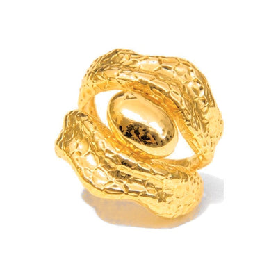 Anillo de Dama Oro 10k Serpientes Entrelazadas