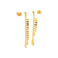 Aretes de Dama Oro 10k Cadena Espiga Colgante