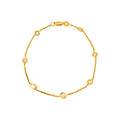 Brazalete de Dama Oro 14k Redondos con Diamantes Naturales