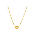 3.5mm Collar Oro 14k Redondos con Diamantes Naturales