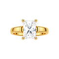 Anillo de Matrimonio Dama Oro 10k Solitario Radiante