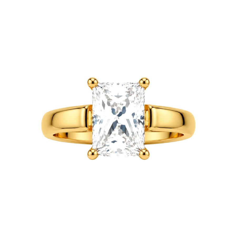 Anillo de Matrimonio Dama Oro 10k Solitario Radiante
