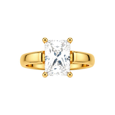 Anillo de Matrimonio Dama Oro 10k Solitario Radiante