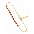 Brazalete de Dama Oro 14k con Circonios Rojos