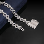 12MM Cadena Infinity Link Baguette Moissanite Zinc