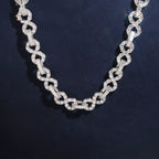 12MM Cadena Infinity Link Baguette Moissanite Zinc