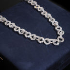 12MM Cadena Infinity Link Baguette Moissanite Zinc