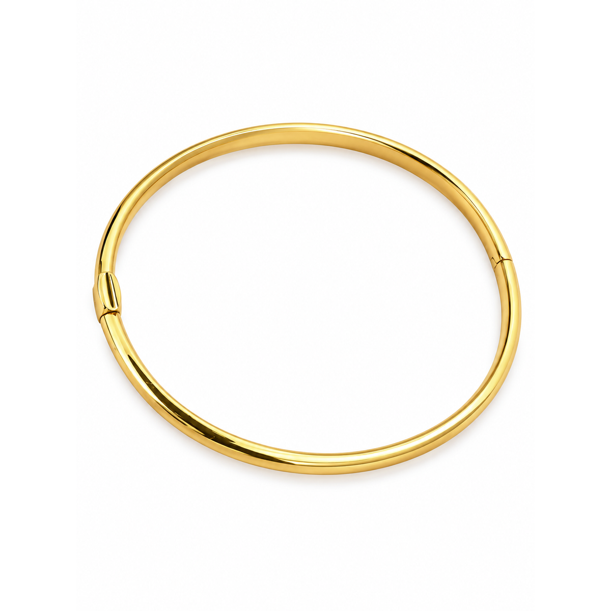 Brazalete de Niño Infantil Oro 14k Rígido Liso con Bisagra