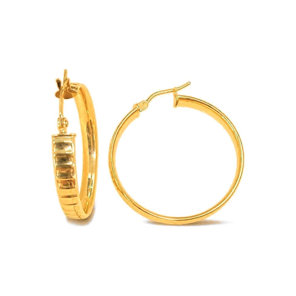 Aretes de Dama Oro 10k Argolla Grande Tubo