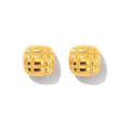 Aretes de Dama Oro 10k Domo Acolchado