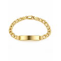 5mm Brazalete Infantil Oro 10k Cubano con Placa 6 Pulgadas