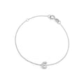 Brazalete de Dama Oro Blanco 14k Inicial
