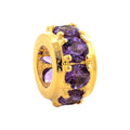 Dije Oro 14k Redondos con Amatista