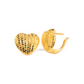 Aretes de Dama Oro 10k Corazón Diamantado