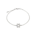11mm Brazalete de Dama Oro Blanco 14k Estrella