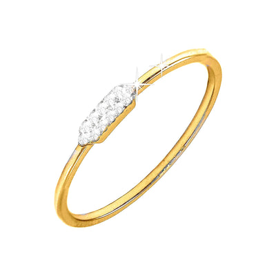 Anillo de Dama Oro 14k con Diamantes Naturales