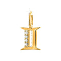 7x11mm Dije Oro 14k Pavé con Diamantes Naturales