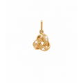 Dije Nudo Texturizado Oro 14k con Circonios