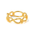 Anillo de Dama Oro 14k Cadena Eslabones Abiertos