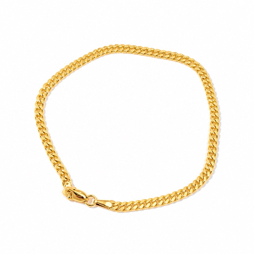 Brazalete Oro 10k Cubano 3mm