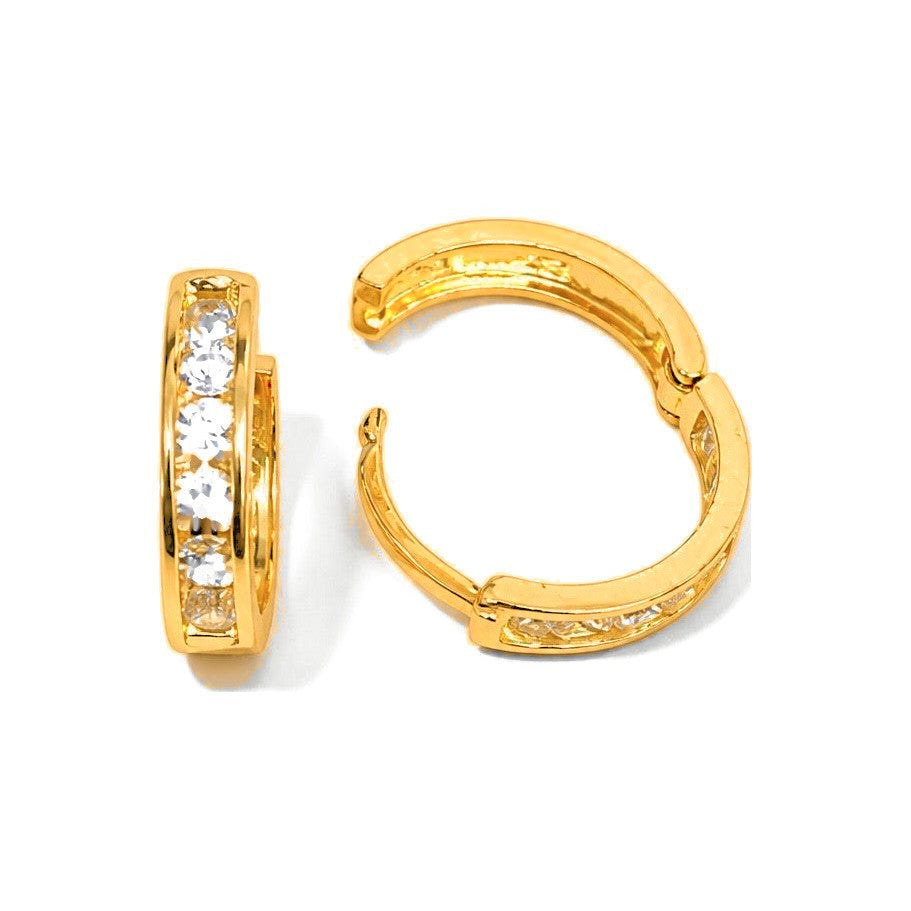 Aretes de Dama Oro 10k Aro Canal Circonios